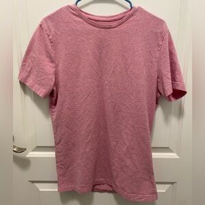 H&M Shirt Mens Pink Short Sleeve Crew Neck Slim Fit (Sz M)